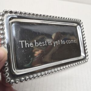 Mariposa Metal Meaded Trinket Tray The Best Is Yet To Come Made In Mexico